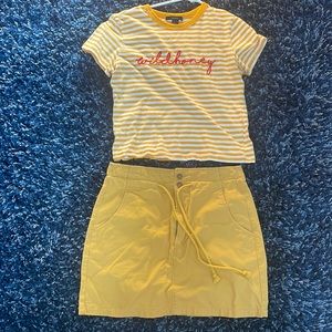 SOLD COMPLETE skirt and shirt outfit